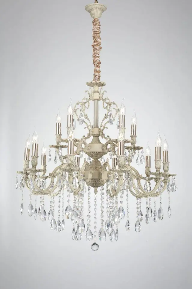 Люстра Lucia Tucci BARLETTA 1730.15 cream white — бежевый