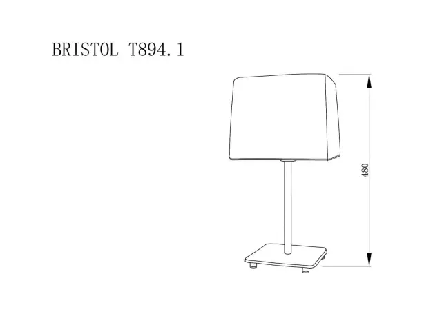 Настольная лампа Lucia Tucci BRISTOL T894.1 — белый, ракурс 2
