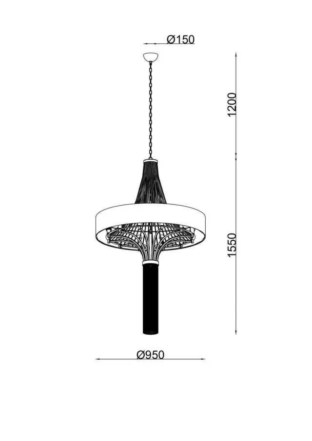 Люстра Lucia Tucci COSMOPOLITAN 2970.12 black — хром, ракурс 2