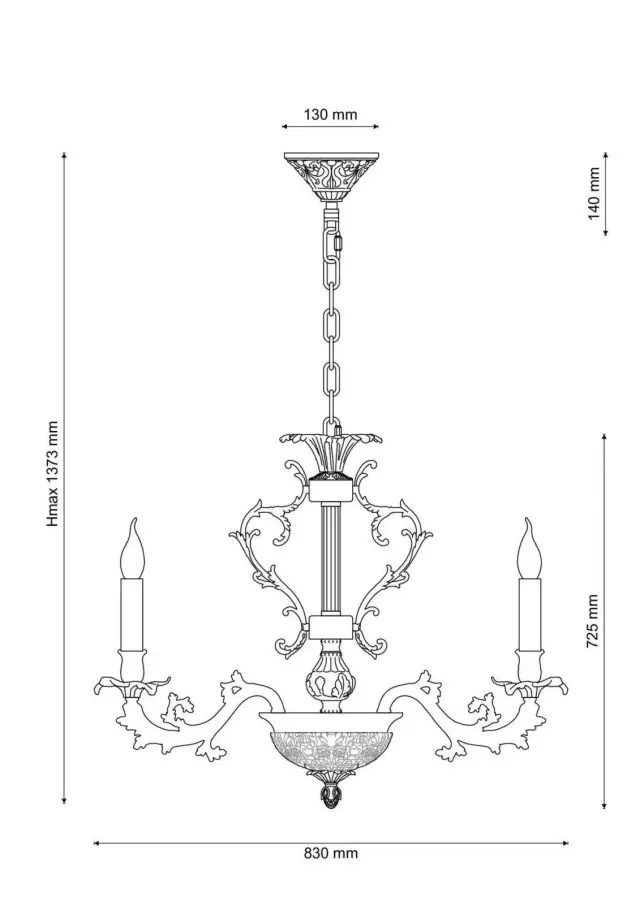 Люстра Lucia Tucci FIRENZE 1780.15.3 antique gold — золотой, ракурс 2