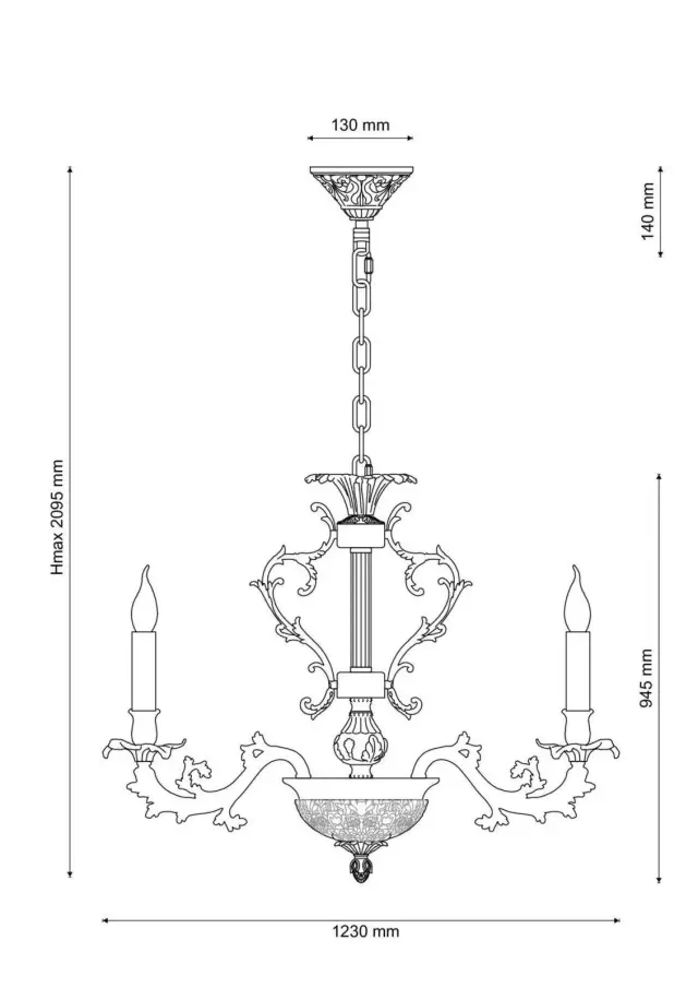 Люстра Lucia Tucci FIRENZE 1780.30.3 antique gold — золотой, ракурс 2