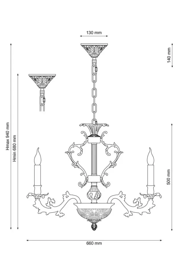 Люстра Lucia Tucci FIRENZE 1780.6 antique gold — золотой, ракурс 2