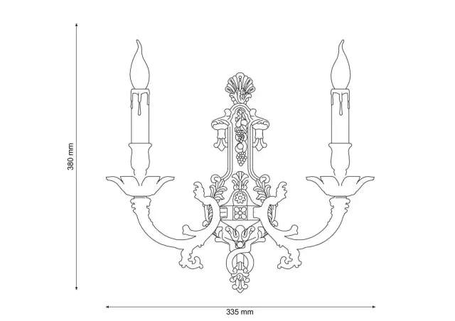 Бра Lucia Tucci FIRENZE W1781.2 antique gold — золотой, ракурс 2