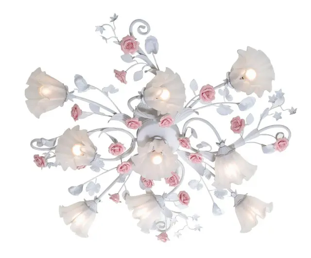 Люстра Lucia Tucci Fiori di rose 109.8.1 — слоновая кость