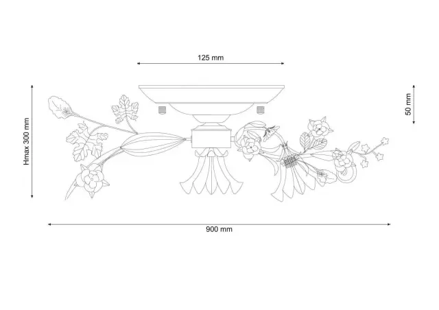 Люстра Lucia Tucci Fiori di rose 109.8.1 — слоновая кость, ракурс 3