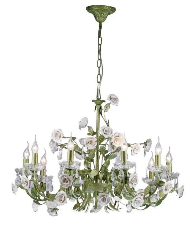 Люстра Lucia Tucci Fiori di rose 1770.10 — зеленый