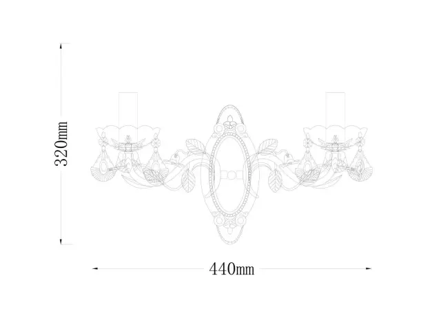 Бра Lucia Tucci Fiori di rose W1770.2 — зеленый, ракурс 2