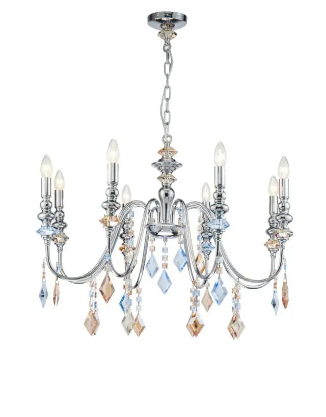 Люстра Lucia Tucci MAYA 4450.8 chrome — хром