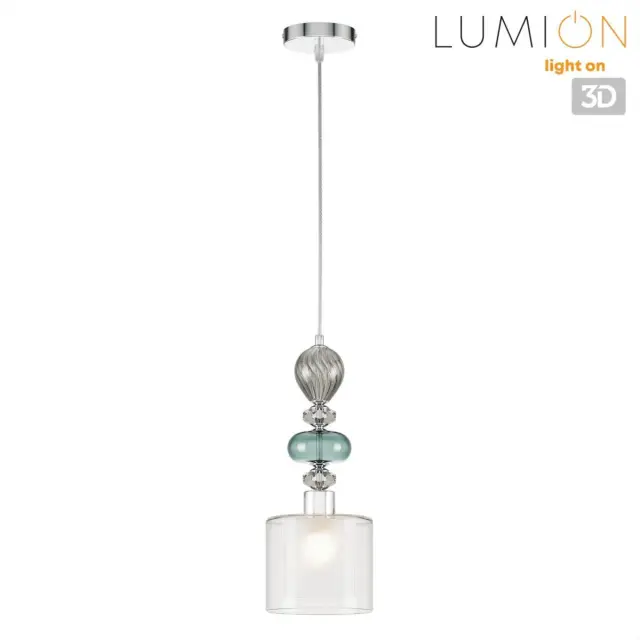 Подвесной светильник Lumion GANNA, хром, каскад стеклянных шаров и матовый плафон, ракурс 5