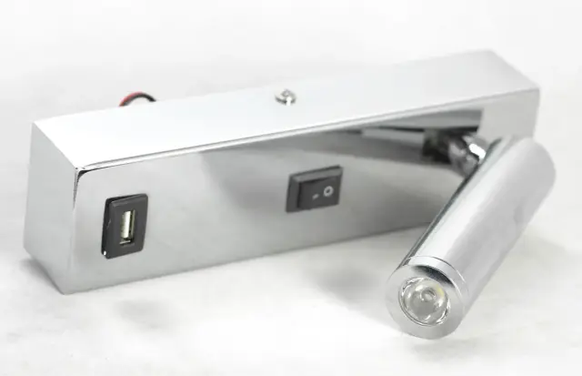 Бра Lussole LSP-8241 КОЗИ — хром, ракурс 3