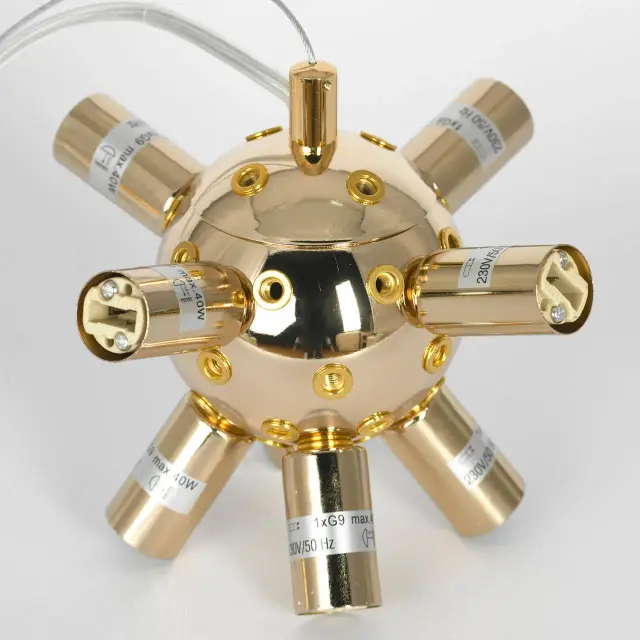 Люстра Lussole LSP-8777 ДАВИ — золотой, ракурс 3