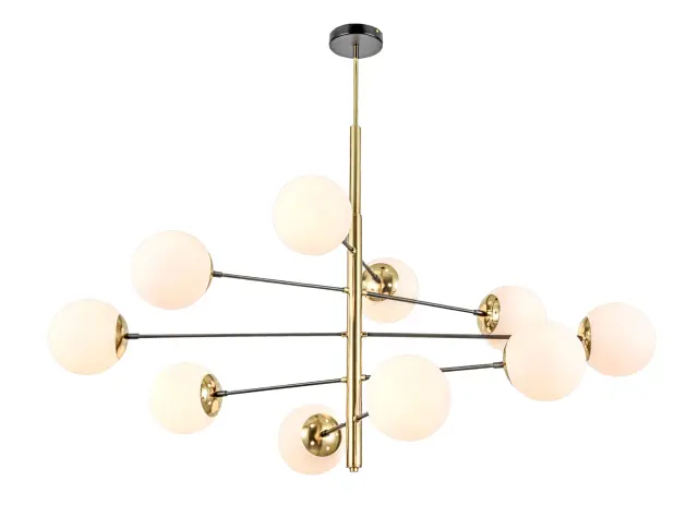 Люстра MAK Interior WTL1060-10GD DIFFERENT — золотой, ракурс 2