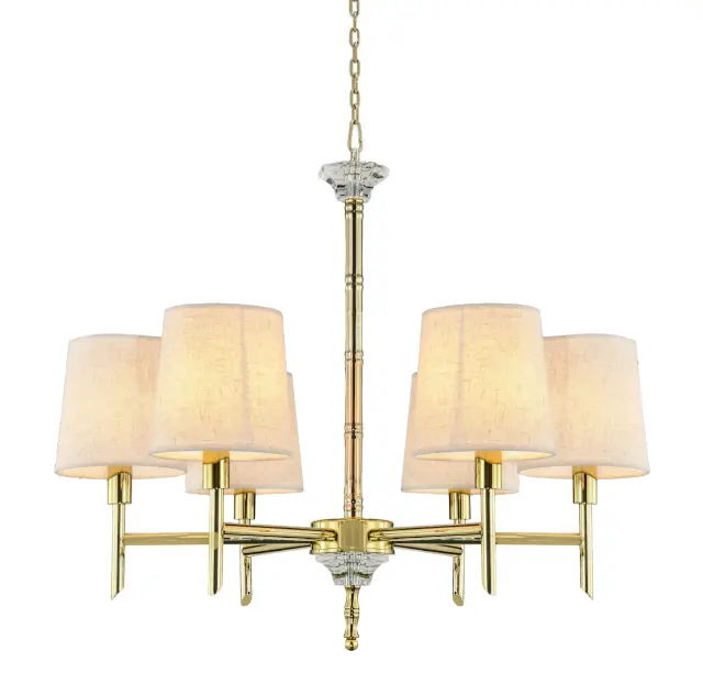Люстра MAK Interior WTL1061-6GD LEWITT — золотой, ракурс 2