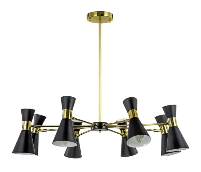 Люстра MAK Interior WTL1068-8GD-BK ELISIUM — золотой
