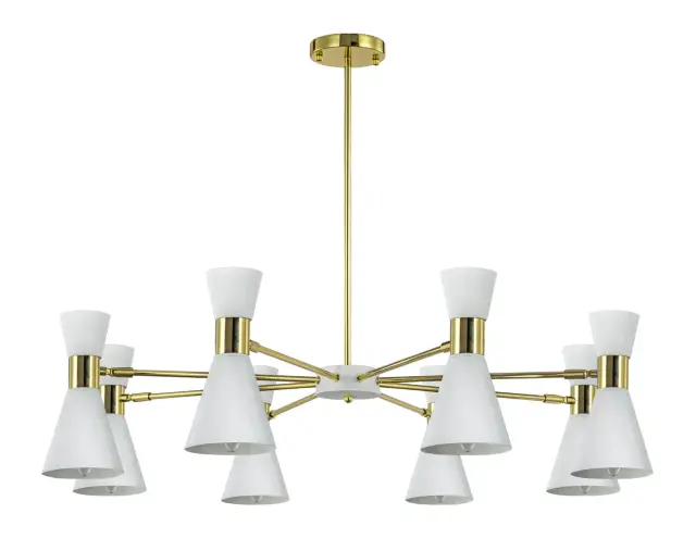 Люстра MAK Interior WTL1068-8GD-WH ELISIUM — золотой