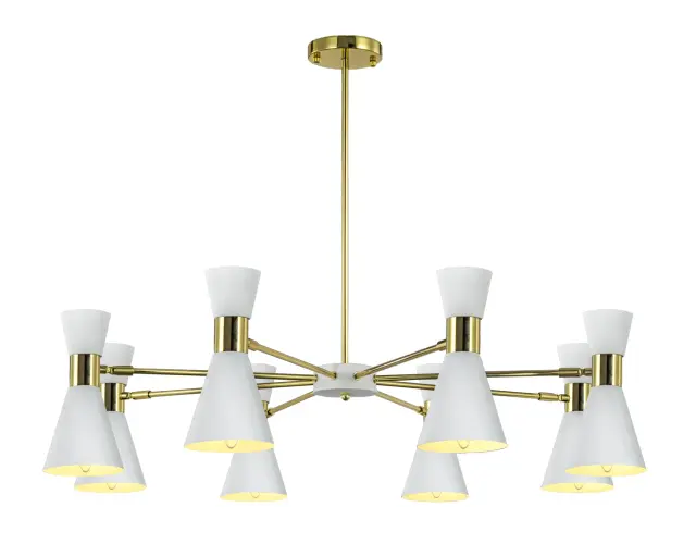 Люстра MAK Interior WTL1068-8GD-WH ELISIUM — золотой, ракурс 2