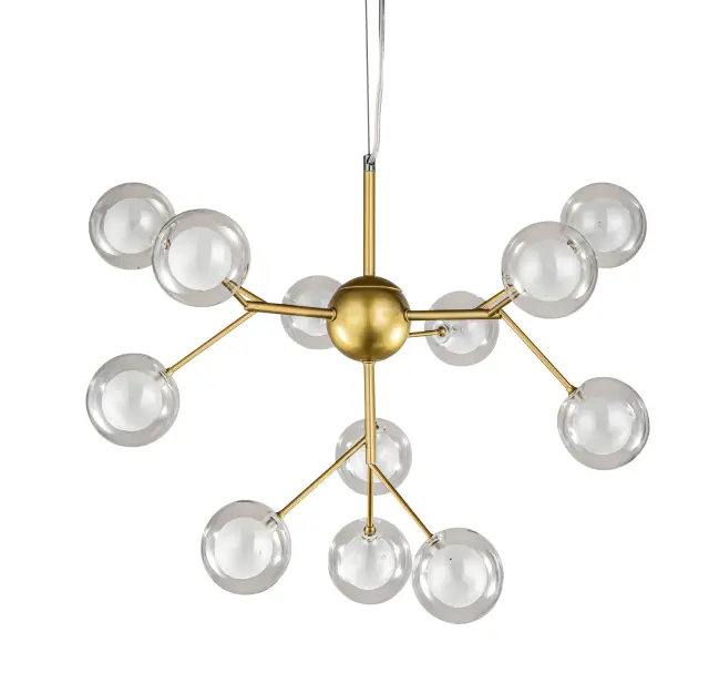 Люстра MAK Interior WTL116-500-BR-CL BOGATES — золотой, ракурс 2