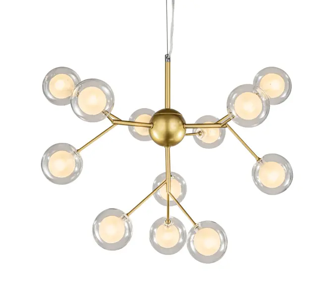 Люстра MAK Interior WTL116-500-BR-CL BOGATES — золотой, ракурс 4