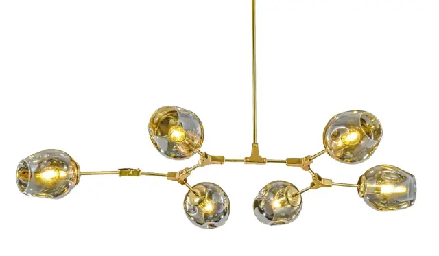 Люстра MAK Interior WTL1201-6GD-CO BRANCHING — золотой, ракурс 3