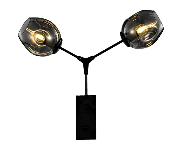 Бра MAK Interior WTL1201-W2BK-GR BRANCHING — черный, ракурс 2