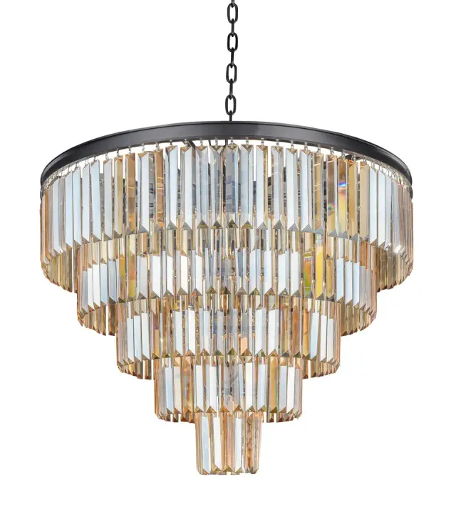 Люстра MAK Interior WTL1943-19BK-GR-AM ODEON — черный