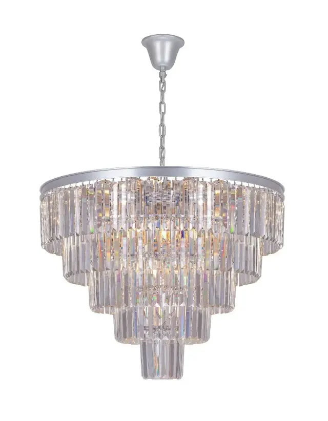 Люстра MAK Interior WTL1943-19SL-CL ODEON — серебряный, ракурс 2