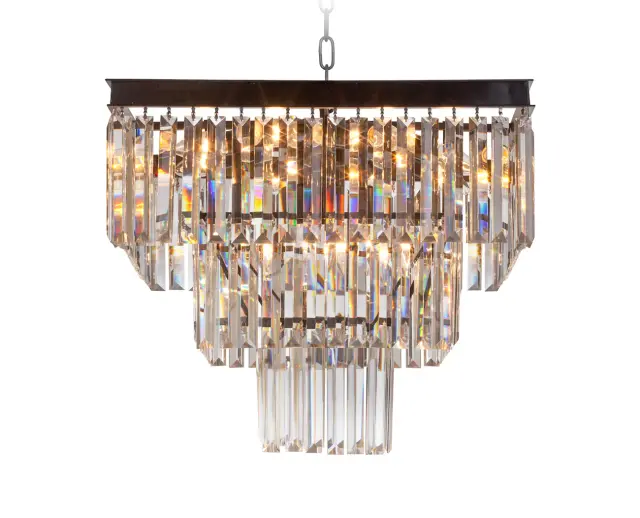 Люстра MAK Interior WTL2103-500BK-CL ODEON SQUARE — черный, ракурс 3