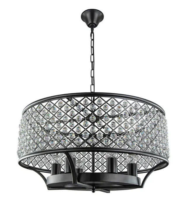 Люстра MAK Interior WTL2105-6BK-CL KLARIS — черный