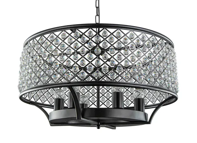 Люстра MAK Interior WTL2105-6BK-CL KLARIS — черный, ракурс 3