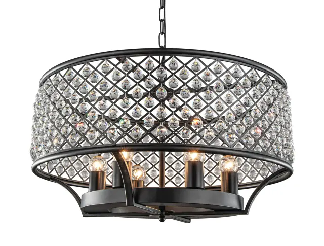 Люстра MAK Interior WTL2105-6BK-CL KLARIS — черный, ракурс 5
