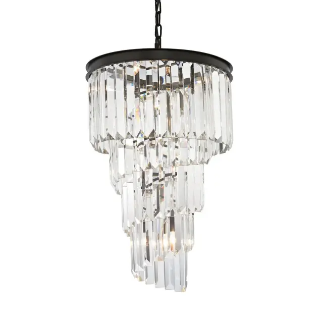 Люстра MAK Interior WTL2111-500BK-CL HELIX — черный
