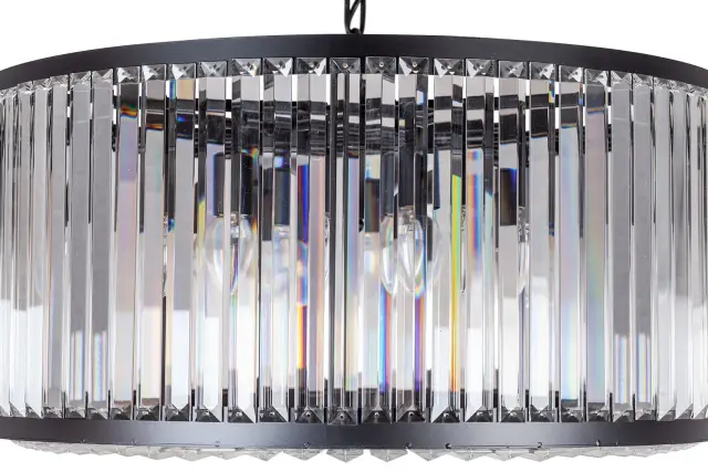 Люстра MAK Interior WTL2113-500BK-CL WELLES ROUND — черный, ракурс 2