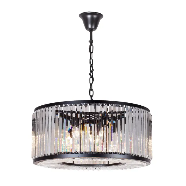 Люстра MAK Interior WTL2113-500BK-CL WELLES ROUND — черный, ракурс 4