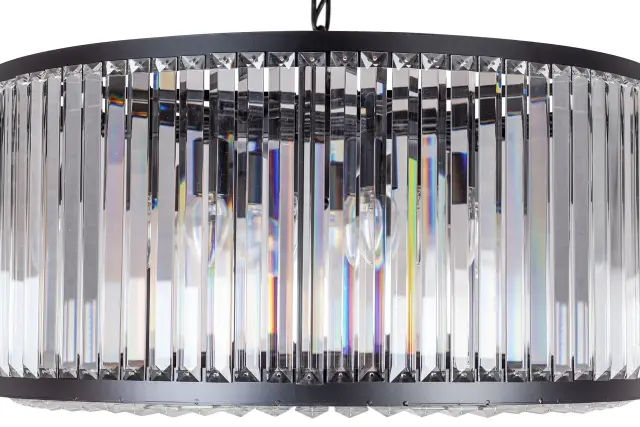 Люстра MAK Interior WTL2113-500BK-CL WELLES ROUND — черный, ракурс 5