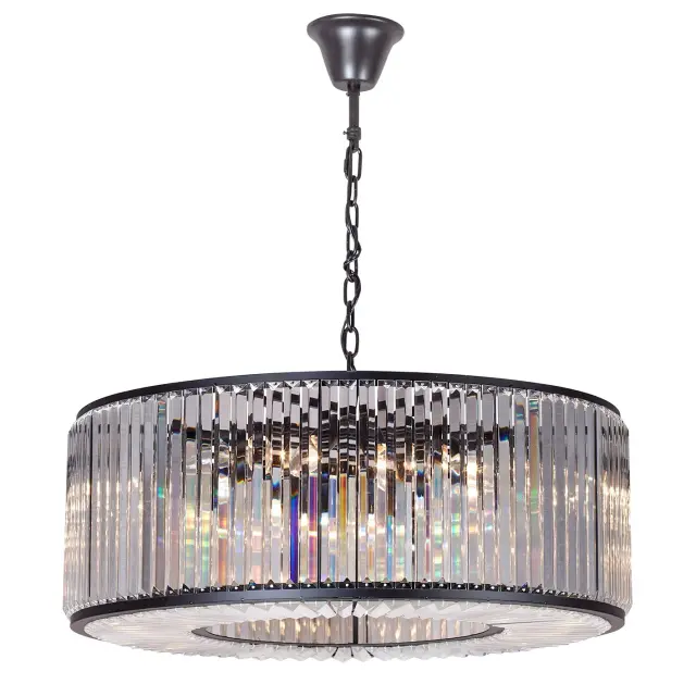 Люстра MAK Interior WTL2113-800BK-CL WELLES ROUND — черный, ракурс 4