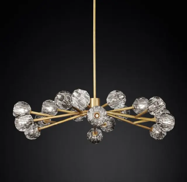 Люстра MAK Interior WTL2120-1000BR-CL BOULE-DE-CRISTAL — латунь, ракурс 2