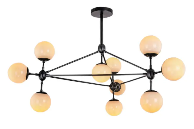Люстра MAK Interior WTL9131-10-BW MODO — черный, ракурс 2