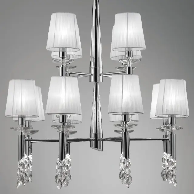 Люстра Mantra 3850 TIFFANY — хром, ракурс 4