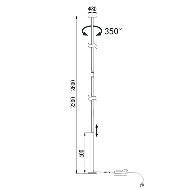 Светильник Mantra 7359 VERTICAL — черный, ракурс 3