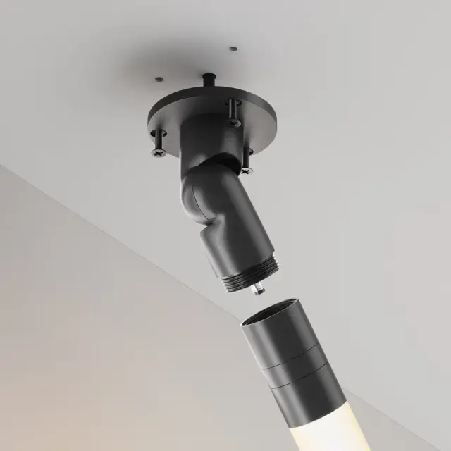 Ввод питания Maytoni ACCESSORIES FOR SYSTEM SHELF — модульные, черный, ракурс 2