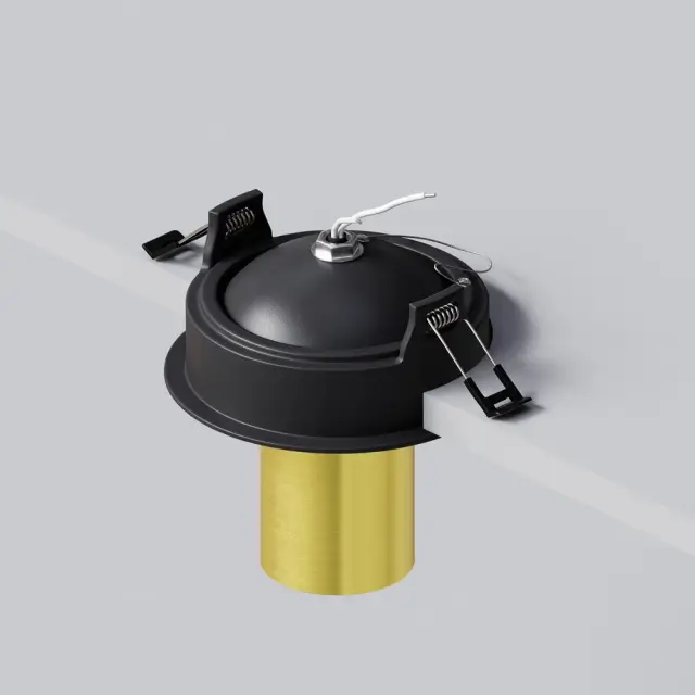 Встраиваемый точечный светильник Maytoni FOCUS S — латунь, ракурс 4