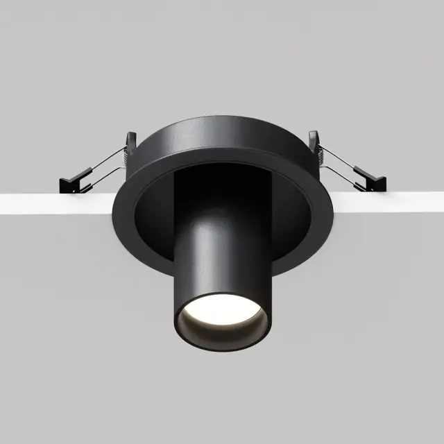 Встраиваемый точечный светильник Maytoni FOCUS S — черный, ракурс 2