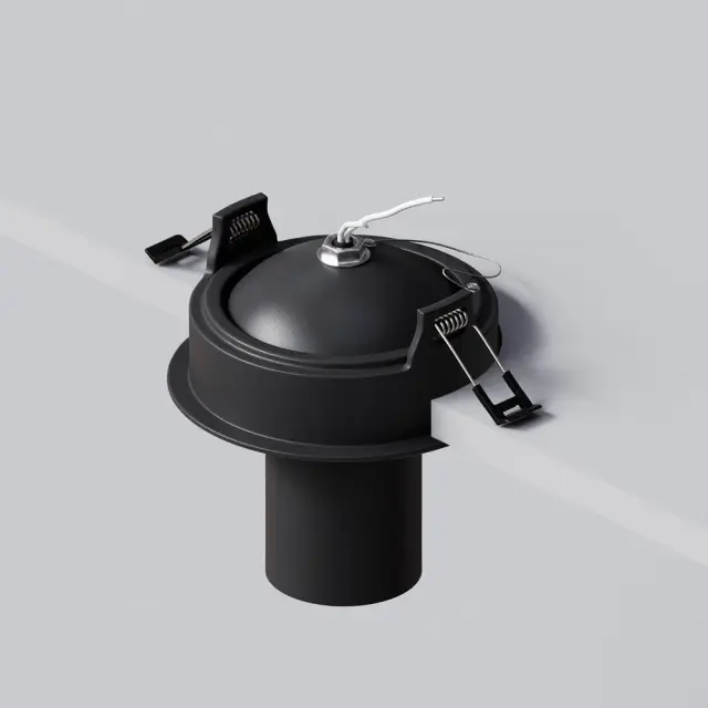Встраиваемый точечный светильник Maytoni FOCUS S — черный, ракурс 4