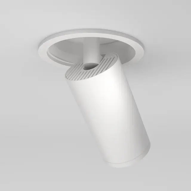 Встраиваемый точечный светильник Maytoni FOCUS S — белый, ракурс 2