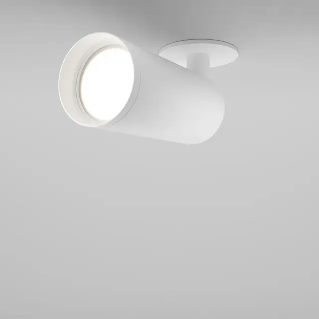 Встраиваемый точечный светильник Maytoni FOCUS S — белый, ракурс 5