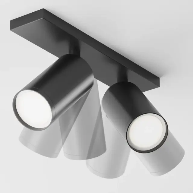 Накладной точечный светильник Maytoni FOCUS S — черный, ракурс 2