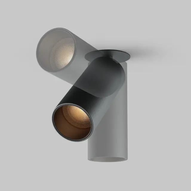 Встраиваемый точечный светильник Maytoni FOCUS LED — черный, ракурс 2