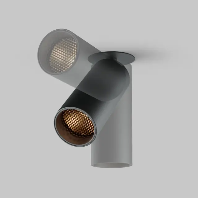 Встраиваемый точечный светильник Maytoni FOCUS LED — черный, ракурс 4