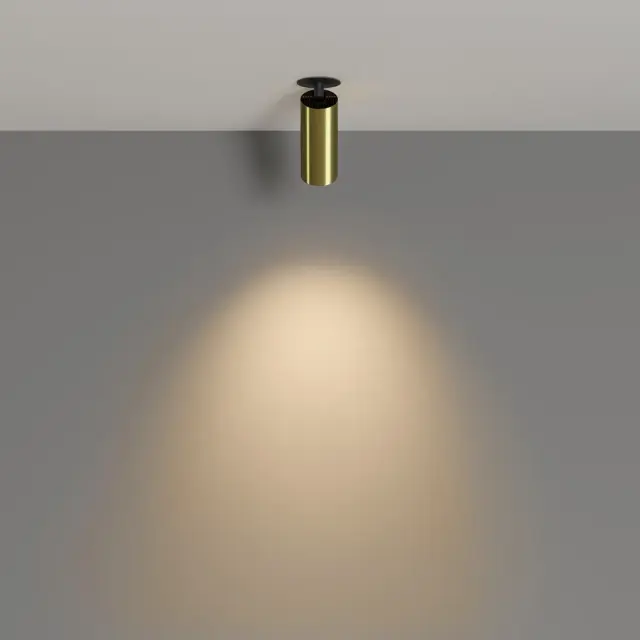 Встраиваемый точечный светильник Maytoni FOCUS LED — латунь, ракурс 5