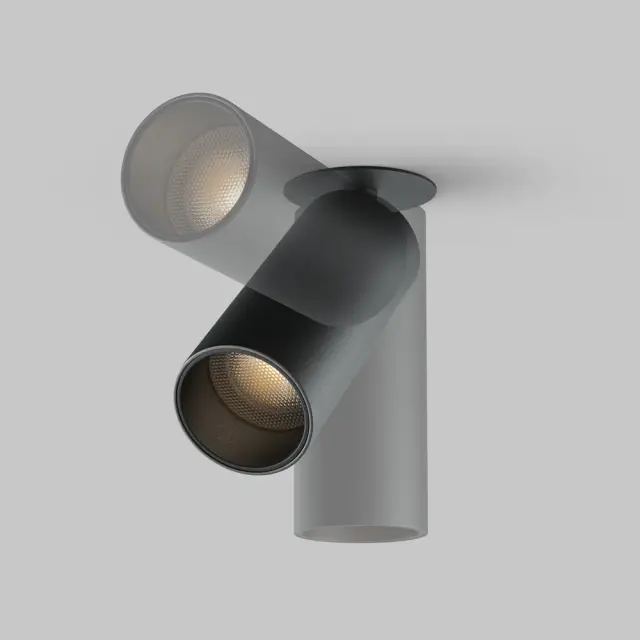 Встраиваемый точечный светильник Maytoni FOCUS LED — черный, ракурс 3